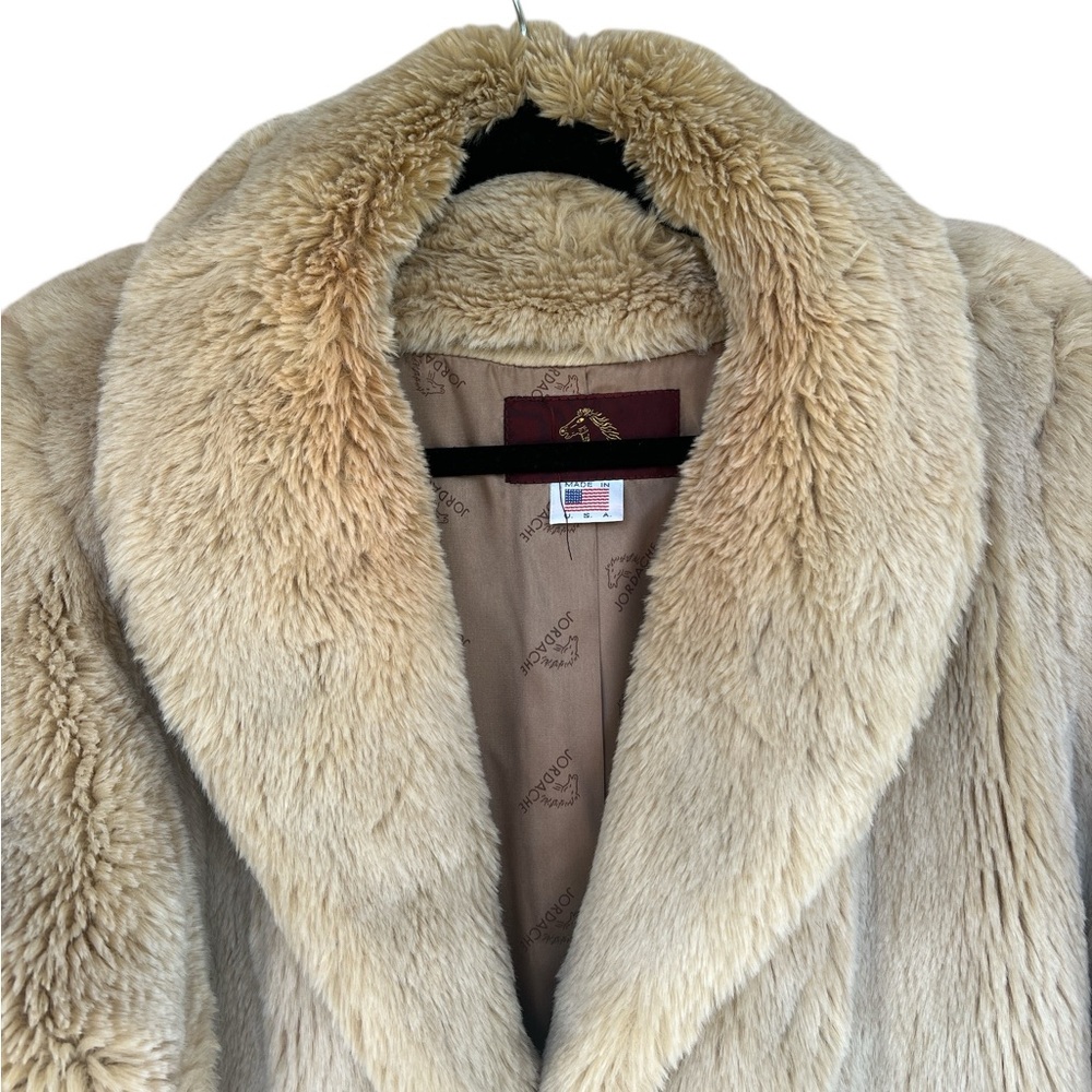Vintage Jordache Teddy Faux Fur Coat Sz L/XL - Picture 2 of 8